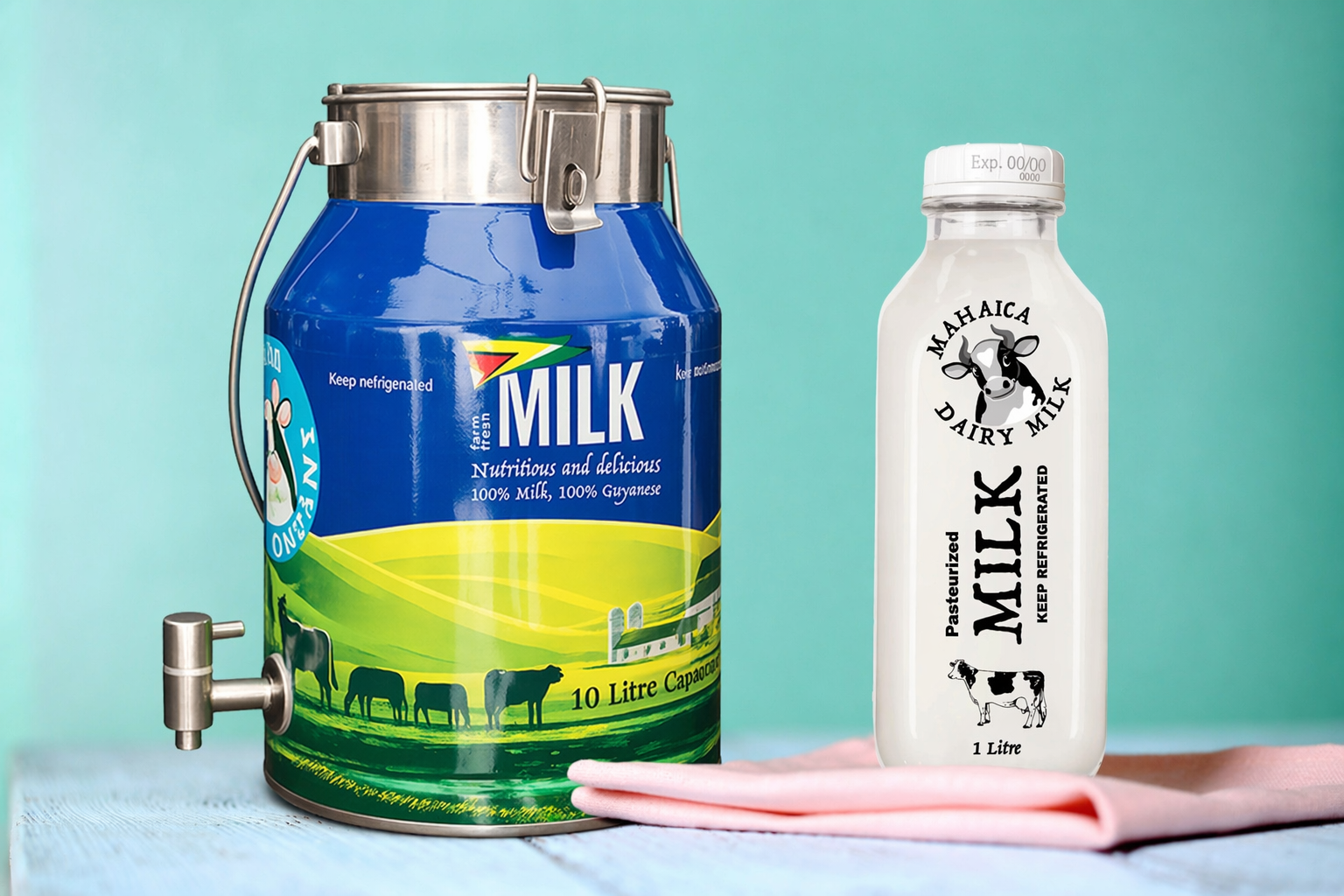 Amaya returnable glass milk bottle
